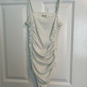 Anthropologie Cream Ribbed Top Intimately by Free People